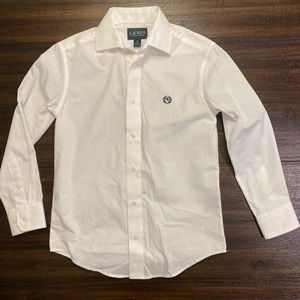 Ralph Lauren Boys Size 8 White button down shirt